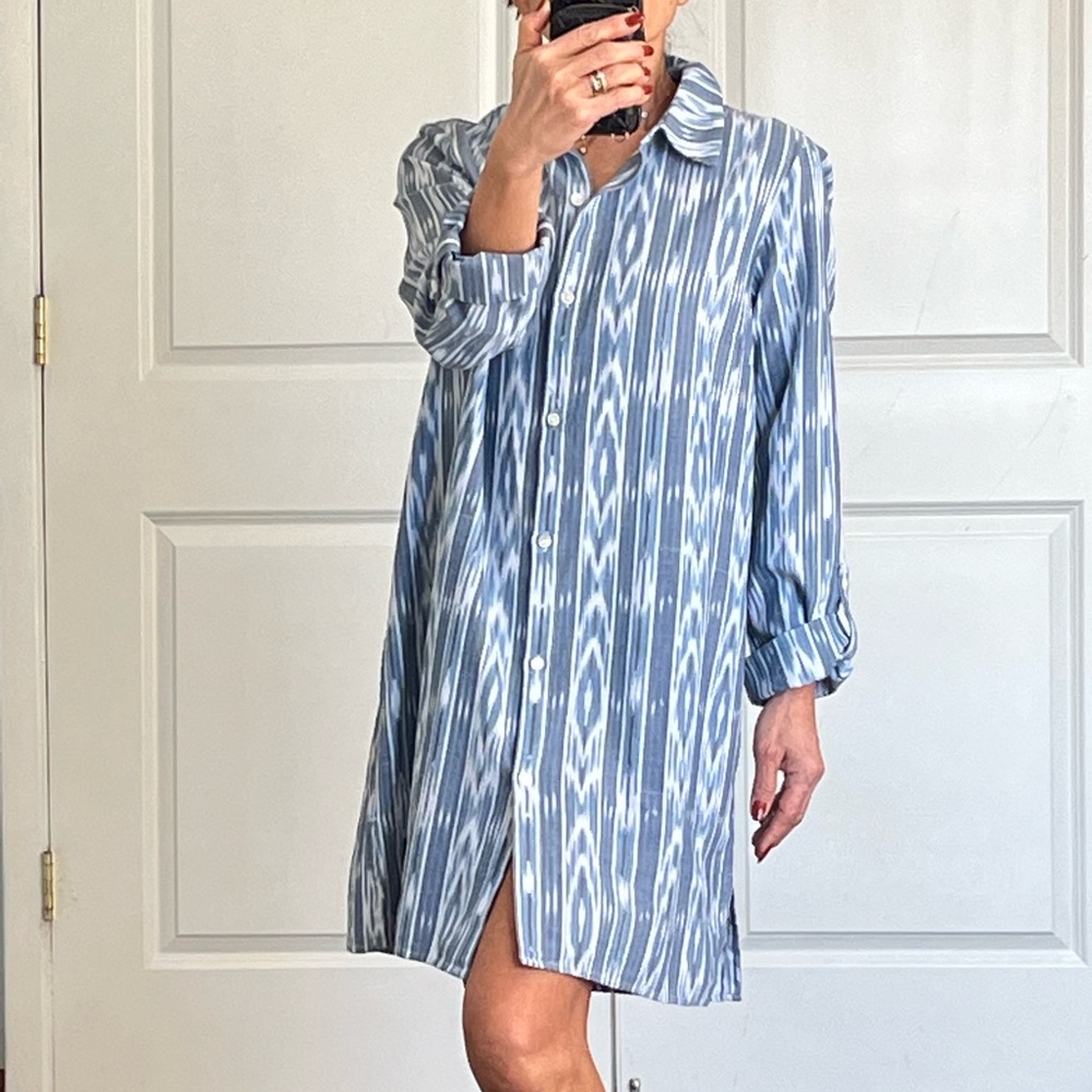 J Jill pure Jill 100% cotton southwestern print mini dress size S